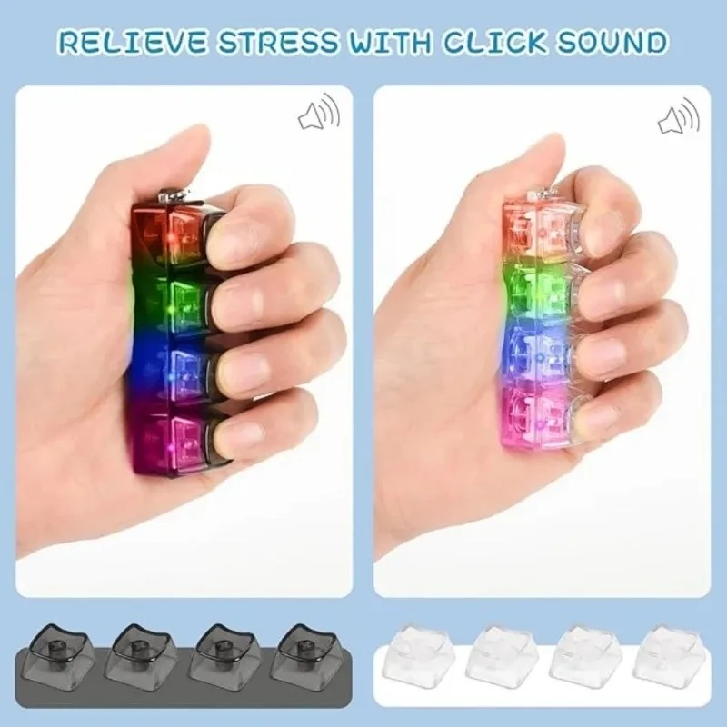LED 키보드 키체인 피젯 토이/크리스탈* 클리커 감각 - Party Games For Adults And Kids 리뷰 및 가격